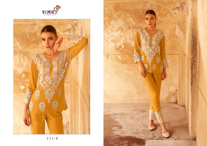 Veronica Vol 2 Gold By Vamika 111F To 111J Surat Cord Set Wholesale Market
